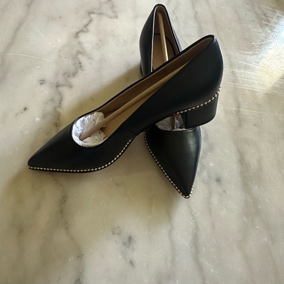 Coach | Shoes | Coach Willa 45 Black Leather Womens Block Heel